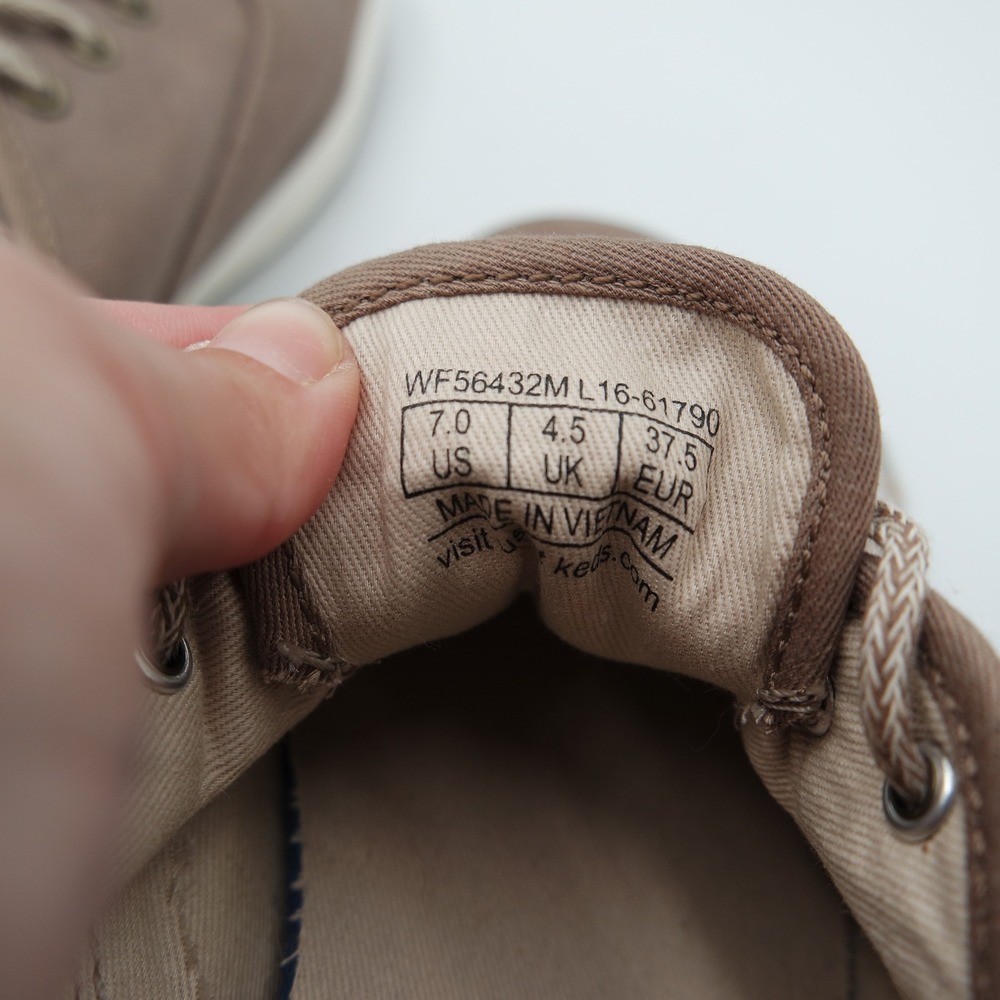 Keds Champion Taupe Brown Canvas Low Top Sneakers Ortholite Womens Size 7 - Picture 7 of 8